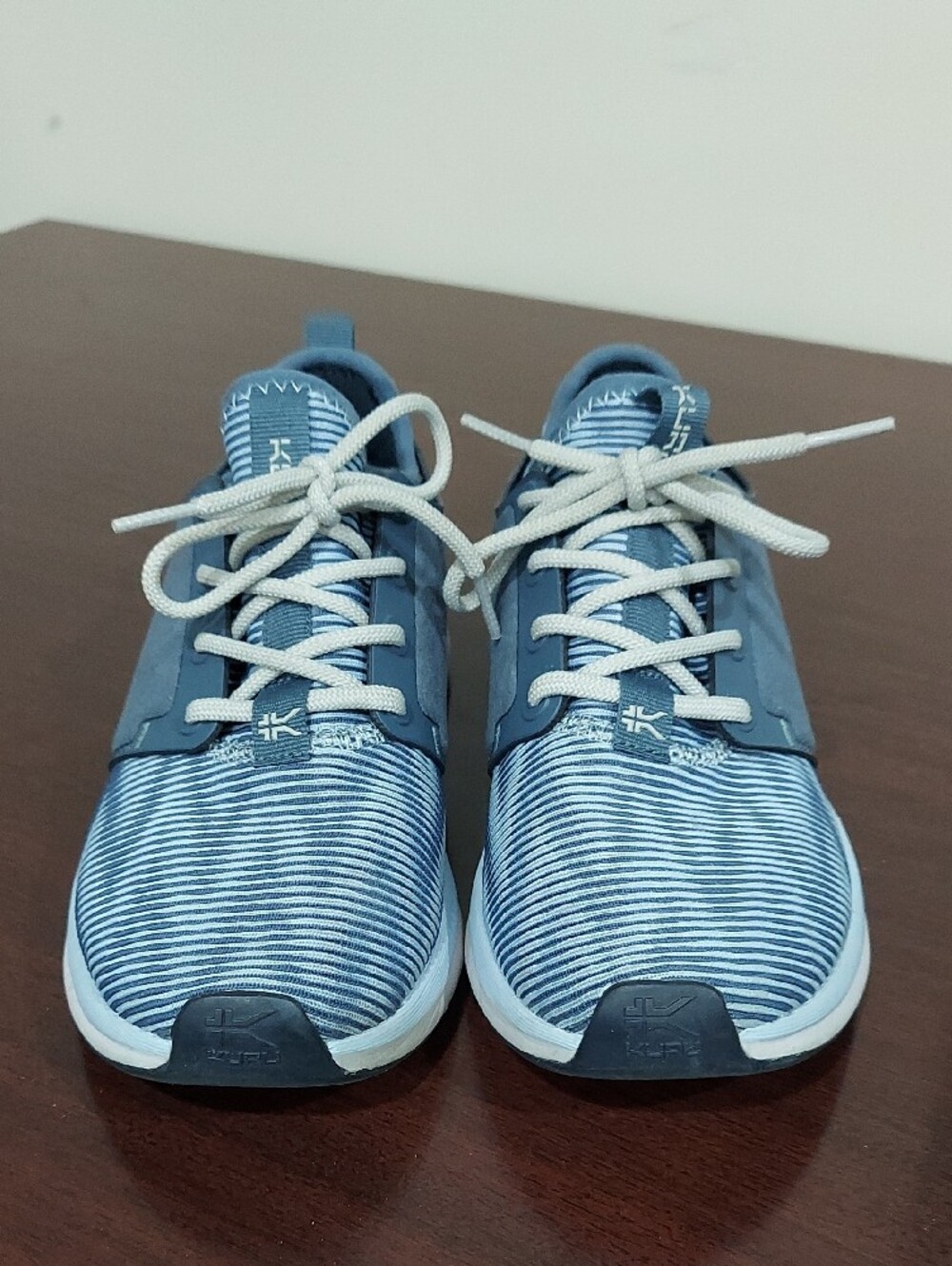 KURU Atom Women's Blue Striped Lightweight Sneakers - Picture 2 of 11